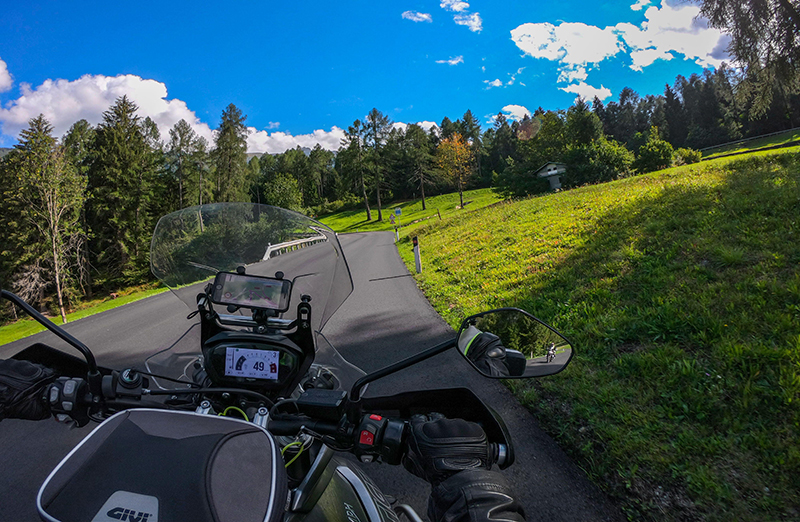 Motorcycle riding perfect conditions